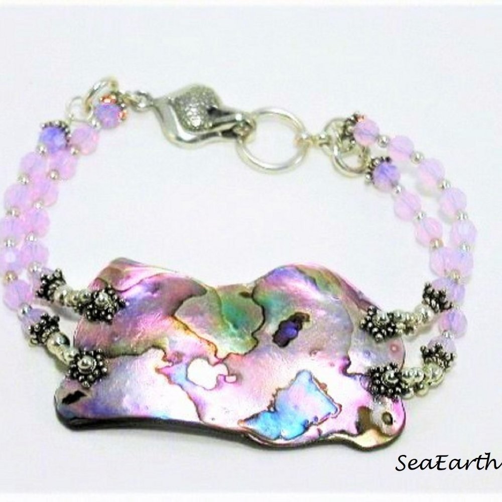 Abalone and Swarovski Crystal Bracelet